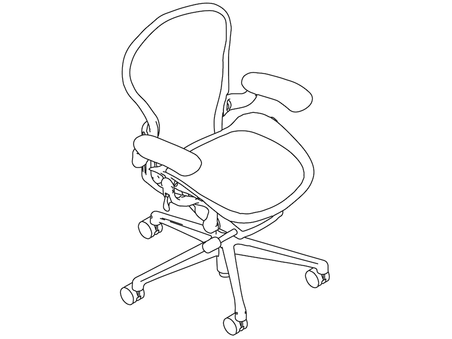 Aeron Chair–A Size–Fully Adjustable Arms